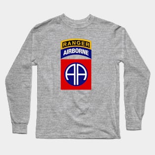 82nd Airborne Ranger Tab - Full Chest Design Long Sleeve T-Shirt